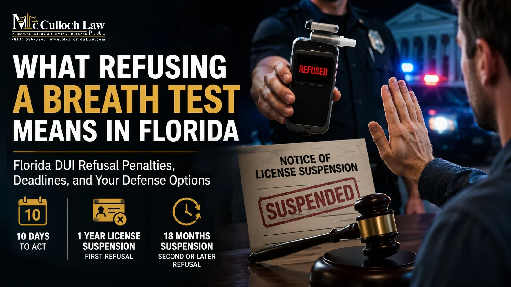 What Refusing a Breath Test Means From a DUI Refusal Attorney in Plant City